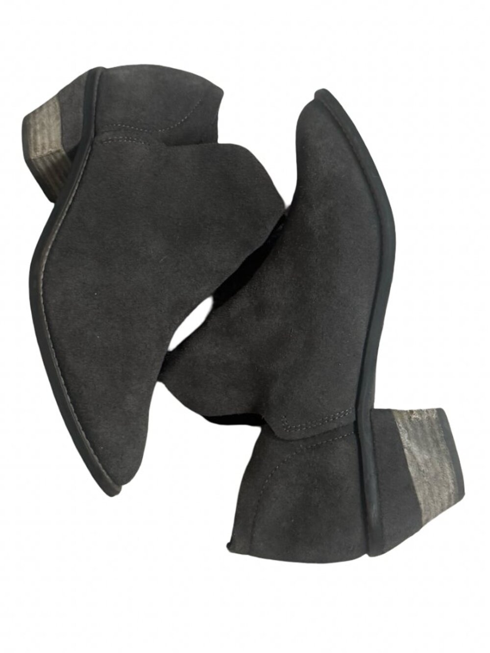 KDB Black Suede Low Heel Ankle Booties 8
